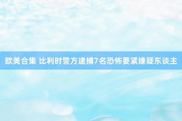 欧美合集 比利时警方逮捕7名恐怖要紧嫌疑东谈主