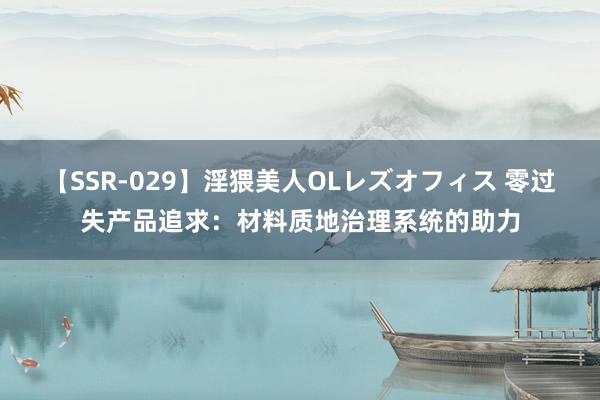 【SSR-029】淫猥美人OLレズオフィス 零过失产品追求：材料质地治理系统的助力