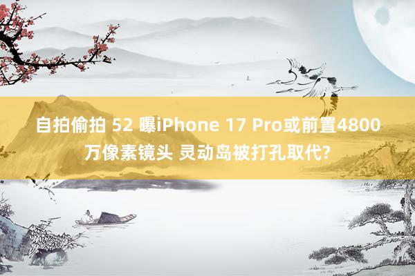 自拍偷拍 52 曝iPhone 17 Pro或前置4800万像素镜头 灵动岛被打孔取代?