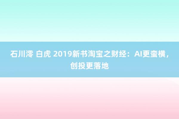 石川澪 白虎 2019新书淘宝之财经：AI更蛮横，创投更落地