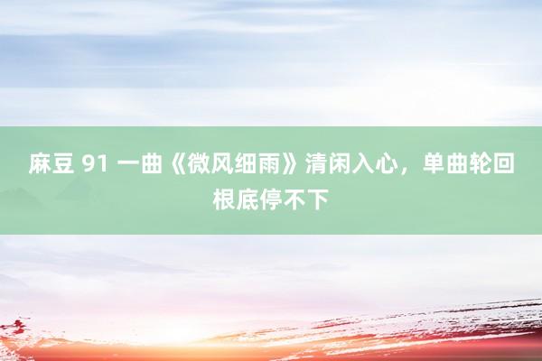 麻豆 91 一曲《微风细雨》清闲入心，单曲轮回根底停不下